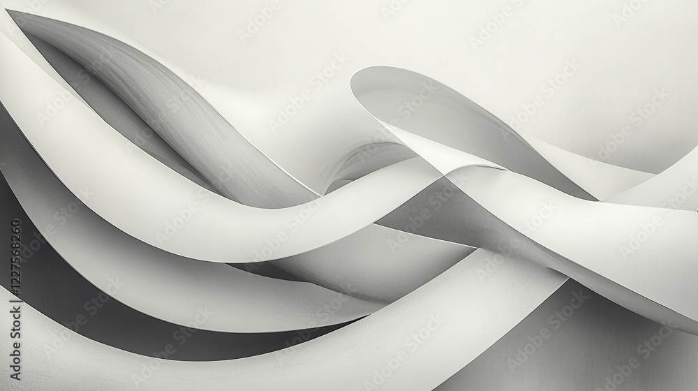 Poster sinuous lines curving dynamically yet minimally