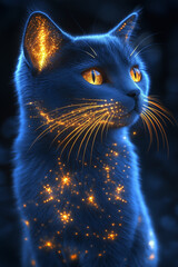 cat in the night