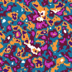 ILLUSTRATION ABSTRACT BACKGROUND PIXEL PATTERN COLORFUL MOSAIC GRID DESIGN WITH GEOMETRIC SHAPES VECTOR TEMPLATE GOOD FOR MODERN WEBSITE, WALLPAPER, COVER DESIGN 