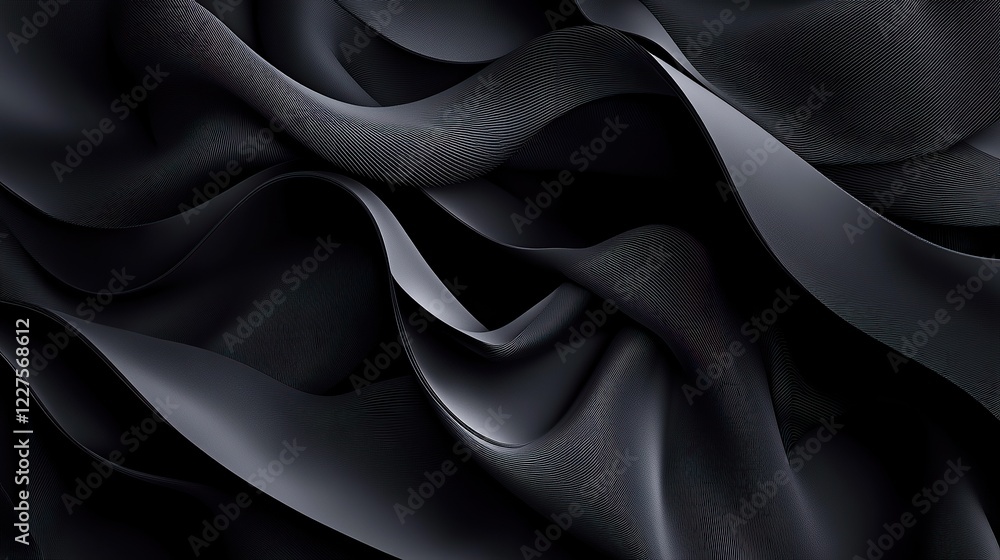 Poster sinuous lines curving dynamically yet minimally