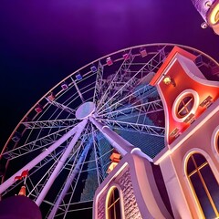 ferris wheel in night