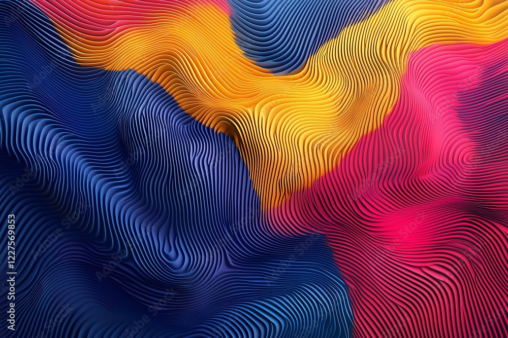 Poster vibrant waves of color seamlessly blending into each other