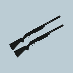 Shotguns Silhouette Vector Design &ndash; Perfect for Hunting and Outdoor Graphics