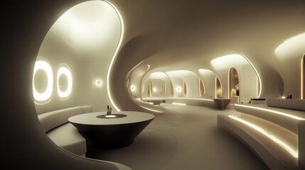 Futuristic Interior Design: A Serene Space