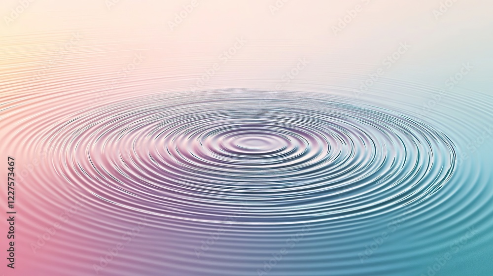Aufkleber thin circular line paths interconnected as though depicting ripples
