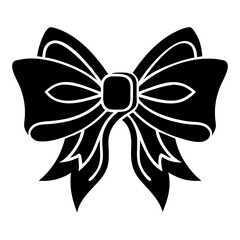 Black bow silhouette vector, bow silhouette  vector, bow vector