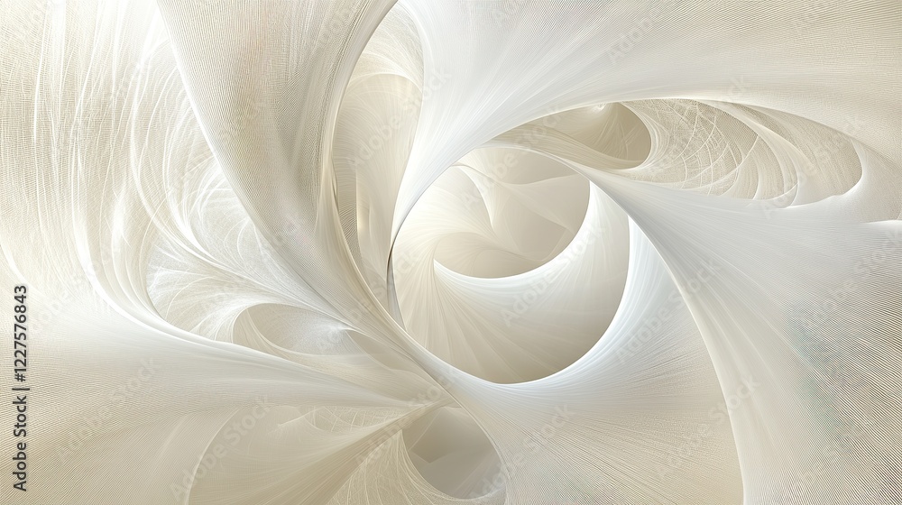 Poster thin looping frameworks manifesting into an abstract minimalist vortex visual