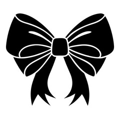 Black bow silhouette vector, bow silhouette  vector, bow vector