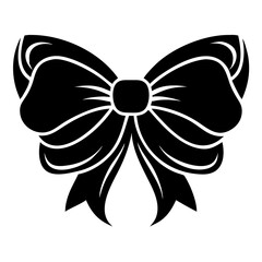 Black bow silhouette vector, bow silhouette  vector, bow vector