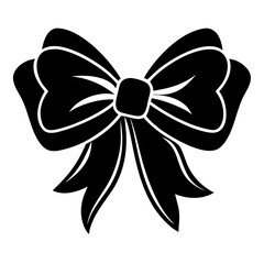 Black bow silhouette vector, bow silhouette  vector, bow vector