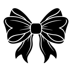 Black bow silhouette vector, bow silhouette  vector, bow vector