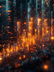 Fototapeta premium Transformative Business Data Visualization in Creative Abstract Art Style