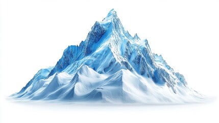 Obraz premium Majestic Blue Mountain Peak with Snow and Ice in Bright Light