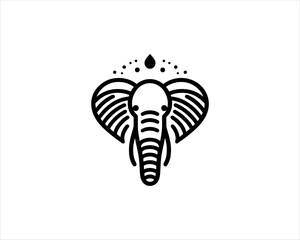 Elephant logo design icon vector illustration.