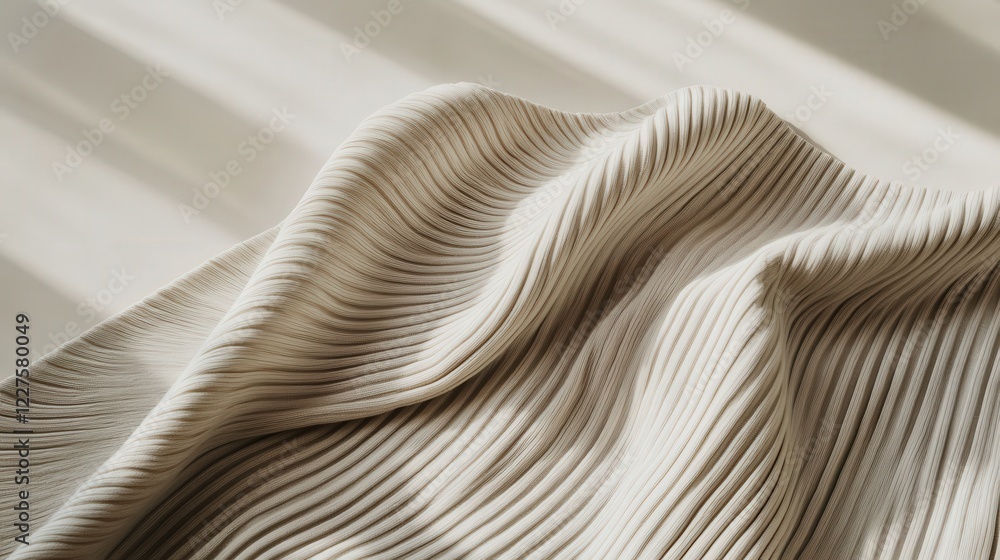Poster elegant bright textile design highlighting unique patterns in modern studio setting