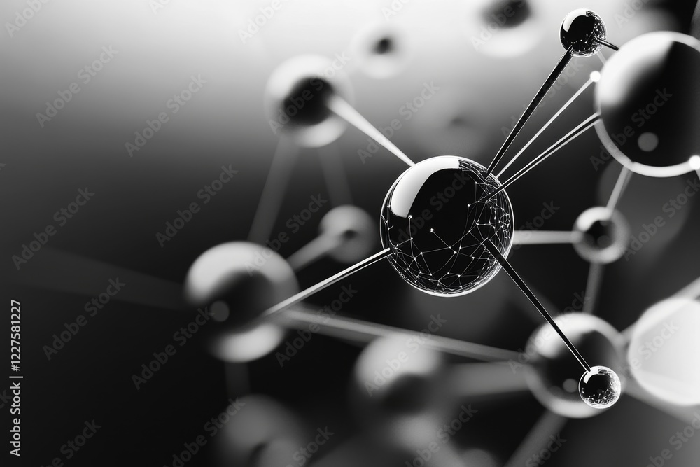 Fototapete A minimalist depiction of interconnected dots and lines forming a branching path, symbolizing identifying connections and networks