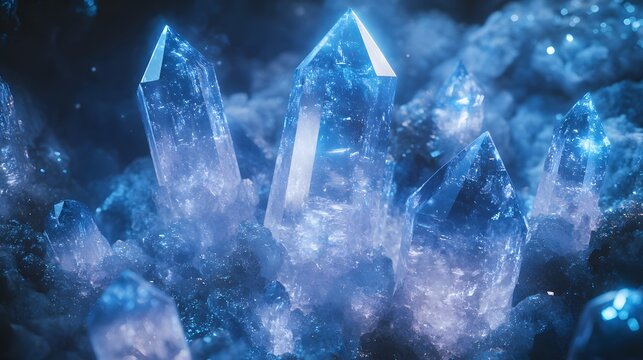 An Elegant Serene Moonstone Crystal Background Ideal for Evoking Calmness and Promoting Relaxation