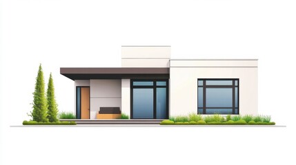 Modern Architecture Home with Greenery