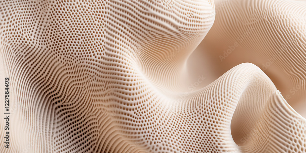 Poster beige textured surface with wavy linear and dotted pattern