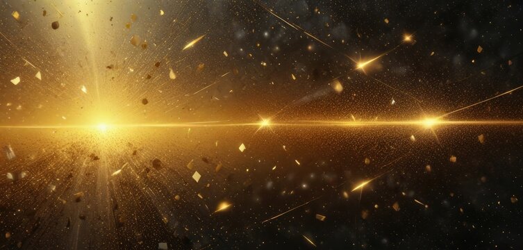 Geometric abstract background with golden glittering halftone, geometric abstract, opulence