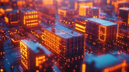 Shipping nodes, glowing global trade network, 3D illustration. 