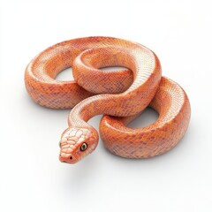 Fototapeta premium 3D Snake Isolated and White Background