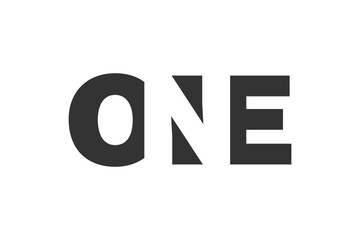 ONE logo design. Initial letter O N E bold font style for tech startups, consulting, corporate branding. Creative company name, headlines typography identity, trendy logotype.
