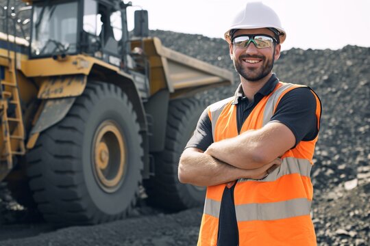 mining engineer at mine site, geologist