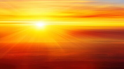 Golden Sunrise Over Horizon with Soft Clouds and Warm Colors