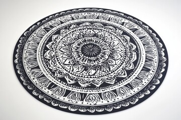 Naklejka premium Detailed Mandala Isolated on White Background