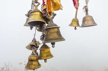 bell in the snow mountain 