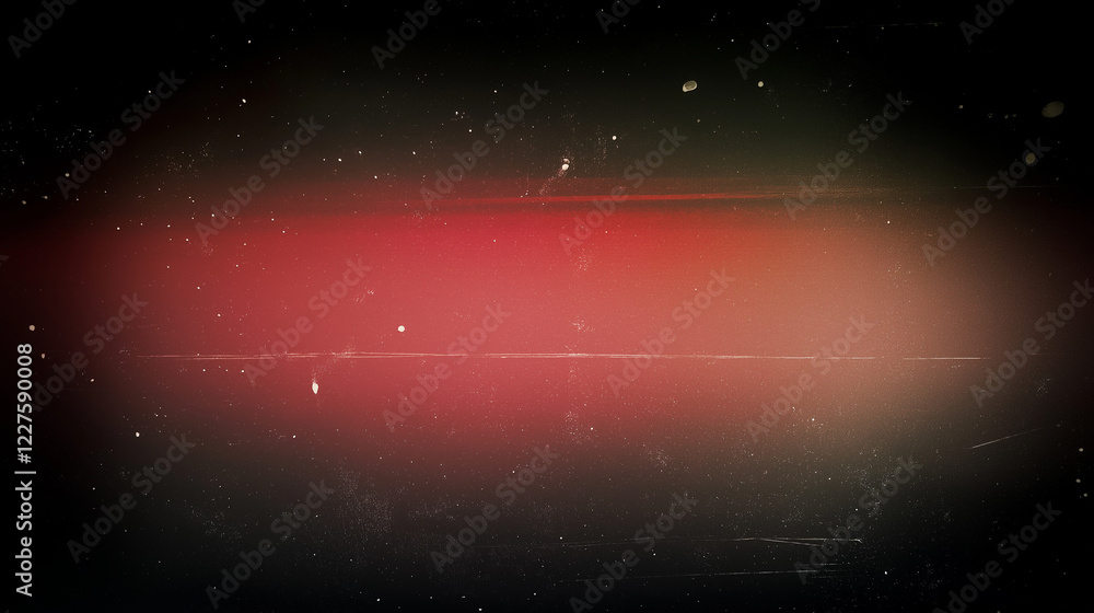 Poster Dark abstract background with subtle red gradient and scattered white specks resembling stars or dust particles. Ethereal glowing effect with a cosmic and dreamy atmosphere, featuring a slightly grain