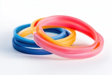 Resistance Bands Before Isolated and White Background