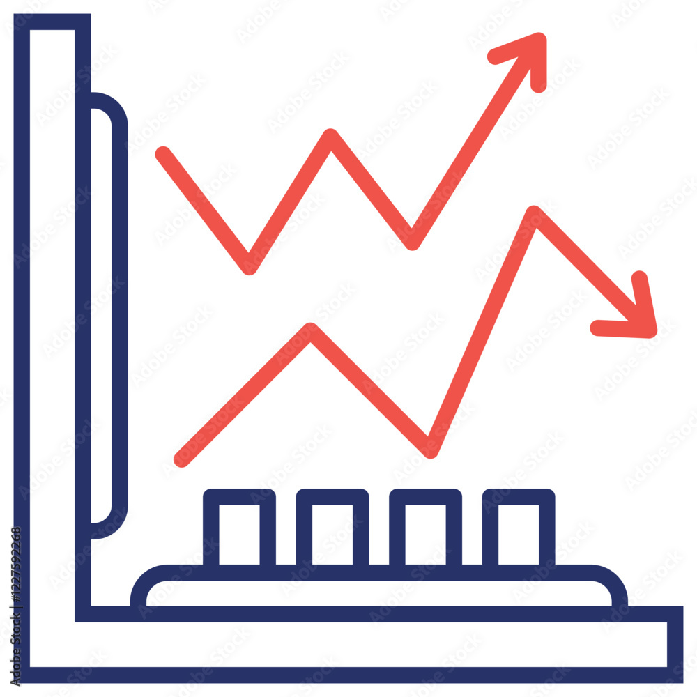 Poster Line Graph Icon