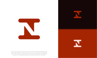 Initials N logo design. Initial Letter Logo. Innovative high tech logo template.	
