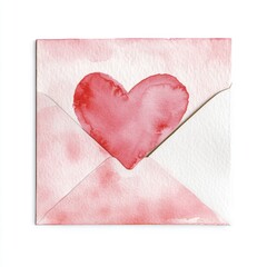 Love letter with heart shape for Valentine’s Day greeting card design.