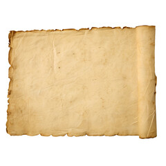 Old Scroll Paper Texture Isolated Trasnparent Background, Png Isolated, Trasnparent Background
