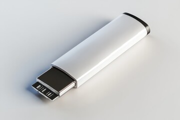 USB Flash Drive Before Isolated and White Background