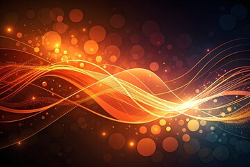 Abstract Orange and Blue Wave Pattern Graphic