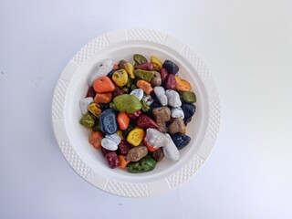 Chocolate in pebble form 