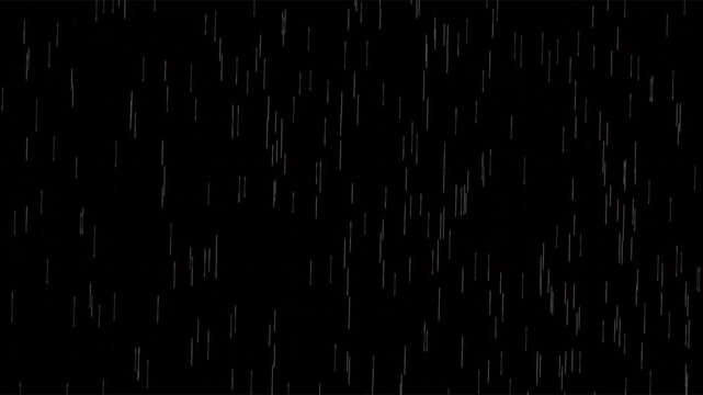 Rain Loop Clip On Alpha channel 