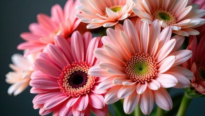 Delicate Gerberas And Chrysanthemums Intertwined
