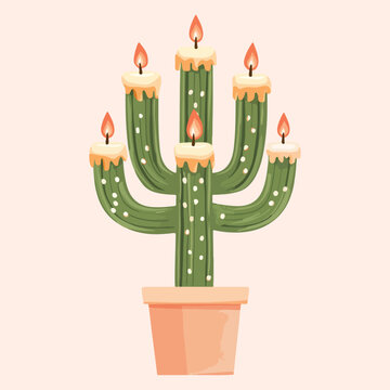 recommend clip art: Cute cartoon Cactus Plant Vector illustration