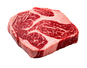 wagyu A5 perfect marbling quality on isolated white background