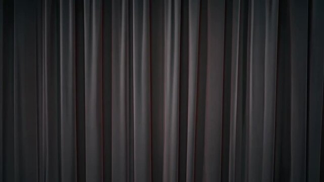 Dramatic Black Curtain Texture: A striking and dramatic image of a dark, textured curtain, its folds and ripples creating an elegant backdrop for any design project. The deep.