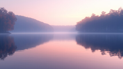 Obraz premium sunrise over the lake