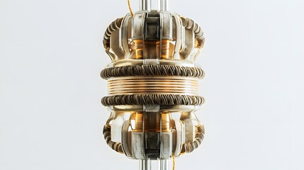 Obraz premium 93. A high-voltage electrical fuse, with intricate design and visible elements, placed against a white backdrop