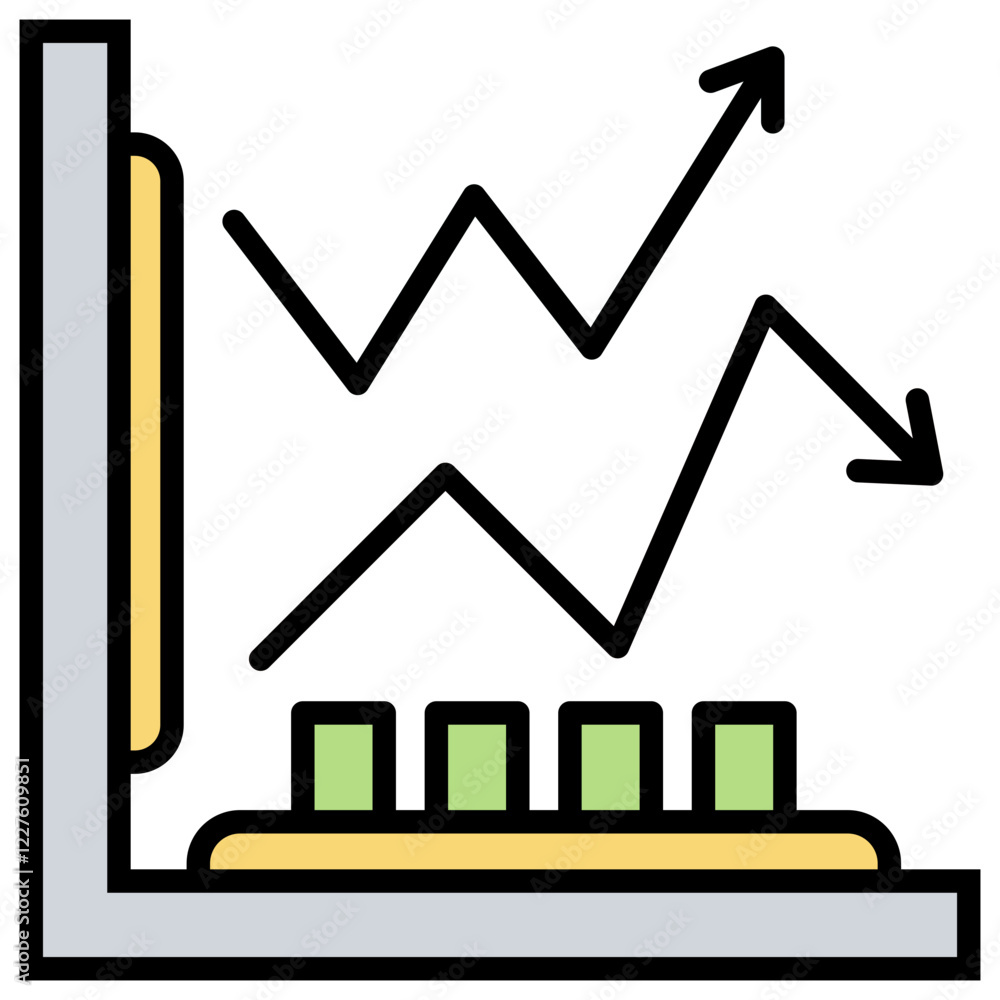 Poster Line Graph Icon