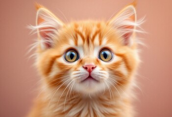 Adorable Ginger Kitten Portrait