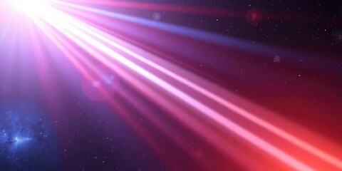 Fototapeta premium Glowing Light Beams on Galaxy Background, soft glow, radiant path, glowing light